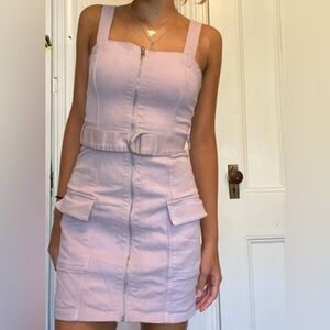 $ 10.  H&M Denim Look Mini Bodycon Dress Lilac/Purple Size  M.